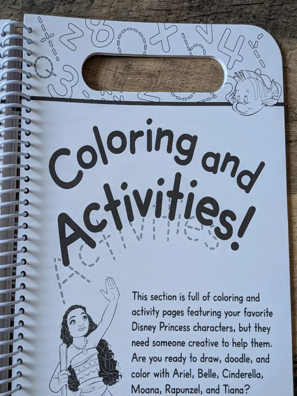 Disney Princess Spiral Activity Book Writing Coloring Stickers